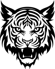 Fototapeta premium tiger logo on white background