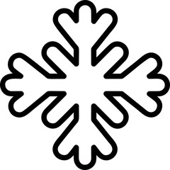 Groovy snoeflake illustration