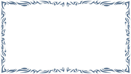 Abstract background with elemental blue border or frame. Perfect for card backgrounds, book covers, posters, banners