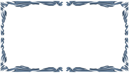 Abstract background with elemental blue border or frame. Perfect for card backgrounds, book covers, posters, banners