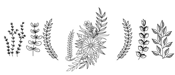 Black flower frame icon vector illustration in white background