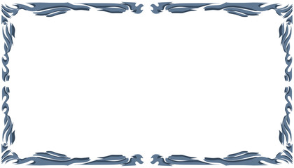 Abstract background with elemental blue border or frame. Perfect for card backgrounds, book covers, posters, banners