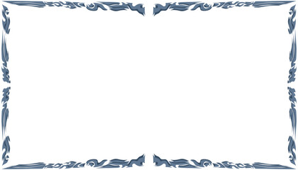 Abstract background with elemental blue border or frame. Perfect for card backgrounds, book covers, posters, banners