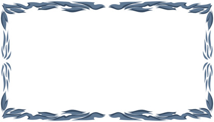 Abstract background with elemental blue border or frame. Perfect for card backgrounds, book covers, posters, banners