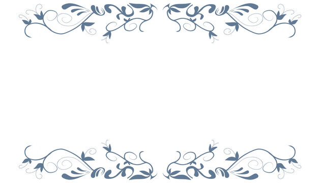 Abstract background with elemental blue border or frame. Perfect for card backgrounds, book covers, posters, banners