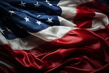 USA flag background.