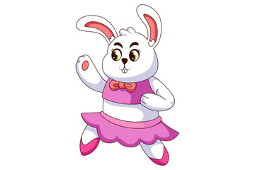 Cute Rabbit Cartoon Character Design