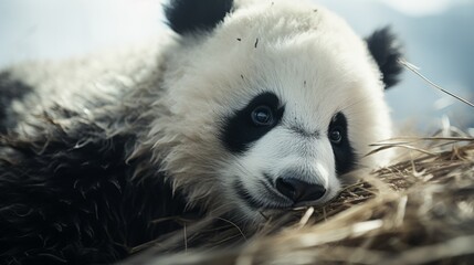 Fototapeta premium Close-up of giant panda bear
