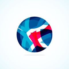 Obraz premium Abstract circle logo - minimalist emblem, timeless and universal shape of circle. Unique logo represent range of brands and concepts, encapsulating simplicity and creativity in single, iconic image