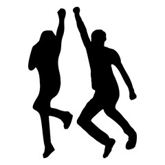 silhouette of person jumping