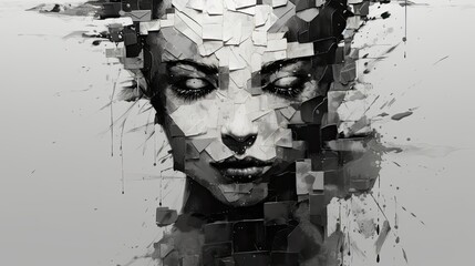 Anxiety and Depression, Abstract Illustration of the internal struggle