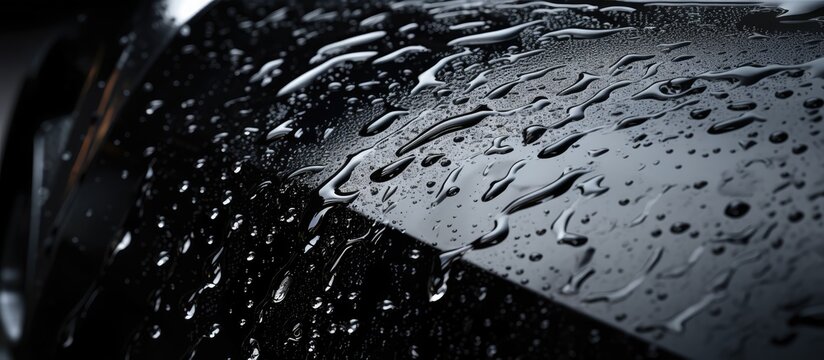 Clean water drops on a washed car