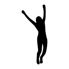 silhouette of person jumping