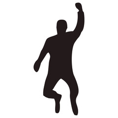 silhouette of person jumping