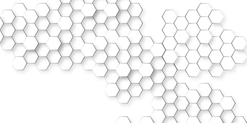 Abstract background with hexagon, modern abstract vector polygonal pattern. Futuristic abstract honeycomb technology white background. Luxury white hexagon pattern.