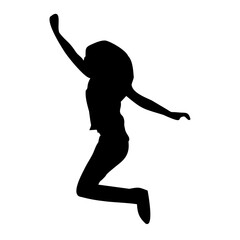 Fototapeta na wymiar silhouette of person jumping