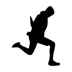 silhouette of person jumping