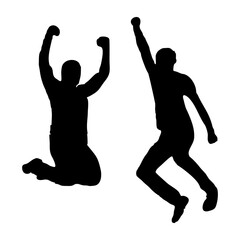 silhouette of person jumping