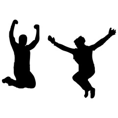 silhouette of person jumping