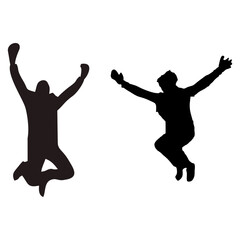 silhouette of person jumping