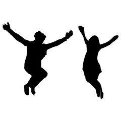 silhouette of person jumping