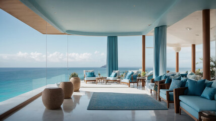 ocean villa with view for vacation and resort summer luxury beach house the beautiful of the sea 10