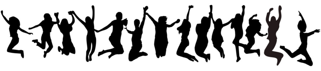 silhouette of person jumping