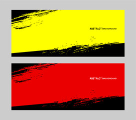 red and yellow abstract background with black grunge texture vector.