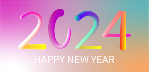 Happy New Year beautiful and colorful design illustration