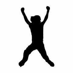 silhouette of person jumping