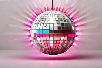 Obraz premium disco ball,party,mirror,dance,music,culb,Ai generated 