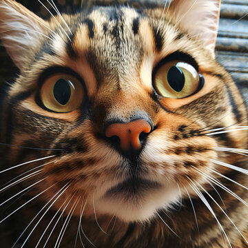 Close-Up Cat Selfie Cute Kitty Selfie Funny Kitty Selfie
