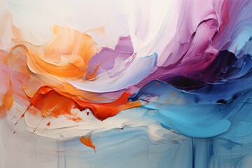 Colorful Abstract series. Image of strokes and dubs of color paint on the subject of art - obrazy, fototapety, plakaty