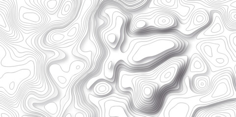 Abstract topographic contours map background, Black and white background.  Abstract white pattern topography vector background . The topographic map contour in lines and contours isolated transparent.