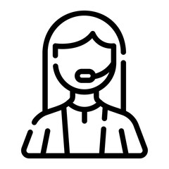 call center Line Icon