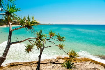 Zelfklevend Fotobehang Australian beach on a hot summers day on Stradbroke Island, Queensland © THP Creative
