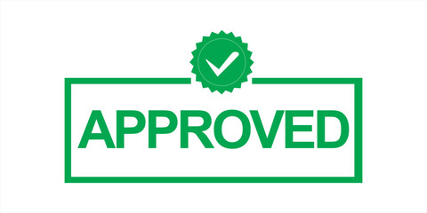 approved icon for stamp