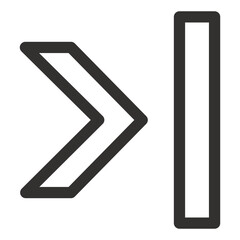 Stop Arrow Vector Outline Icon. Stop symbol. Stop Button icons. Stop Arrow collection. Stop Arrow - stock vector.