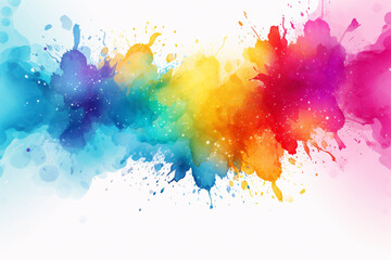 abstract watercolor Splash colorful generative ai