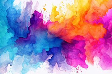 Fototapeta na wymiar abstract watercolor Splash colorful generative ai