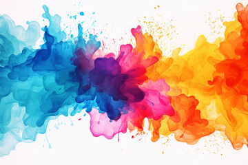 Obraz premium abstract watercolor Splash colorful generative ai