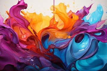 vibrant abstract background inspired by the mixing and swirling of fluorescent liquids