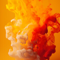 red and yellow smoke in the air