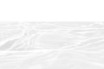 Fototapeta premium Defocus blurred transparent white colored clear calm water surface texture with splashes reflection. Trendy abstract nature background. Water waves in sunlight with copy space. Blue watercolor shine.