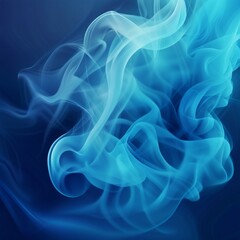 blue gradient flowing smoke illustration background