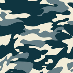 camouflage seamless pattern on navy military background  - obrazy, fototapety, plakaty