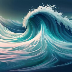 sea waves illustration background