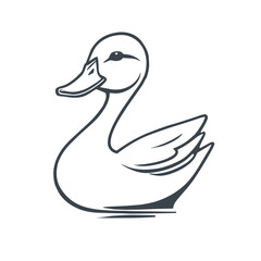 Duck symbolizing art design stock illustration