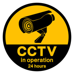 CCTV In Operation 24 Hours Symbol Sign, Vector Illustration, Isolate On White Background Label .EPS10