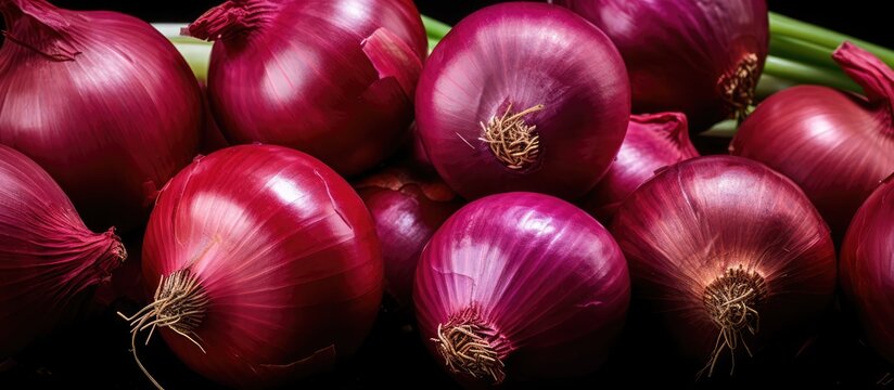 Background of red onions